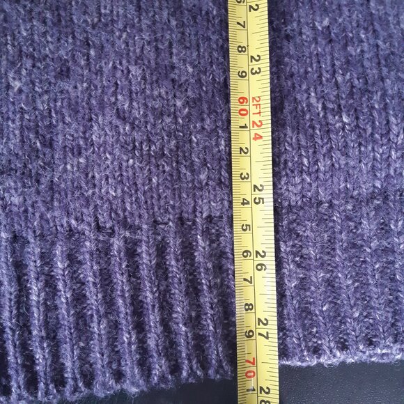 Le 31 by Simons SZ M Chunky Men's Turtleneck Sweater Blue w/White Fleck - Picture 10 of 13